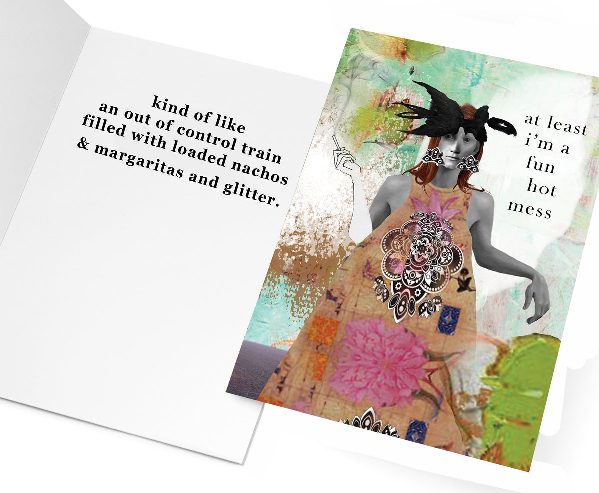 508 fun hot mess greeting card