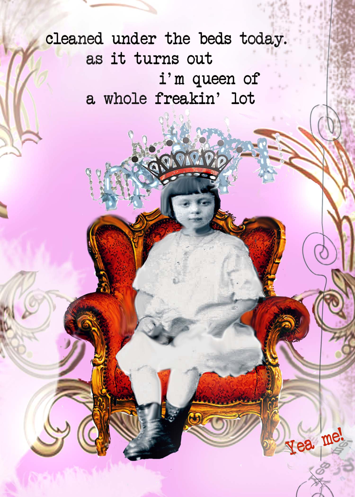 626 Queen Greeting Card